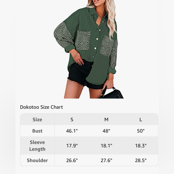 Womens Contrast Leopard Denim Jacket - Picture 3 of 3